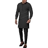 SEA&ALP African Suit for Men Dashiki Outfits Shirt Pants 2 Piece Sets Tracksuit Nigerian Attire Clothing