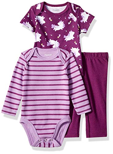 Hanes Ultimate Baby Zippin Pants With Short And Long Sleeve Bodysuit Set Blue Stripe 18 24 Months