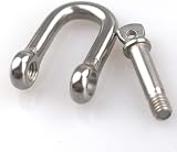 Xcyroiiy M4 D Ring Shackle Locks 10-Pack 304 Stainless Steel Heavy Duty Rigging view 2