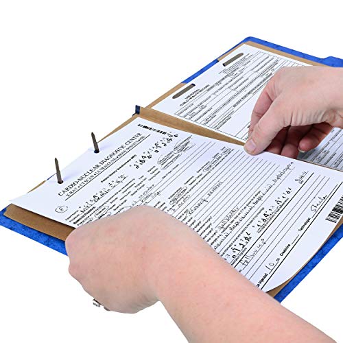 Pack of 10 Classification Folders w/ 2 Dividers - 6 Sections File Folder w/ 2” Expansion for Letter Size Paper 2 Prongs Pressboard Organizer for Law Client Files, Medical Files, Office Reports