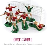 Anniversary House Football Cake Topper Set 9pcs 7 Players 2 Goals UK Designed view 4