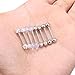 Ruifan 14G 9/16Inch Crystal Ball Nipple Tongue Shield Ring Barbell Body Piercing Jewelry Retainer 8PCS - Silver