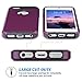 ULAK iPhone 5S Case, iPhone 5 Case, iPhone SE Case,Slim Fit Dual Layer Protection Case Shock Absorbing Hard Rugged Ultra Protective Back Rubber Cover with Impact Protection(Burgundy Wine+Black)