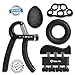 Large Hand Grip Strengthener Workout Kit (5 Pack) Adjustable Hand Gripper (30-145 lbs.) Hand Exerciser, Large Finger Resistance Band, Large Squeeze Ball, Large Grip Ring + HD Video + eBook