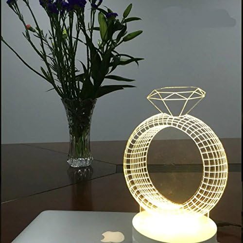 Magical Optical Illusion 3D Mood Lamp Micro USB Table Glowing Base Skull Spiral Bulb Illusion Decorative Lamp