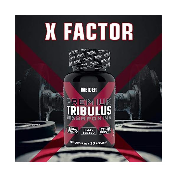 (New) Weider Weider Premium Tribulus Testosterone Support for Men, 1,800 mg of high-Quality Tribulus Terrestris, 30 Day…