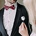 JLIKA Lapel Pins for Men Flower Pin Rose for Wedding Boutonniere Stick Boutineers (Set of 12 PINS)