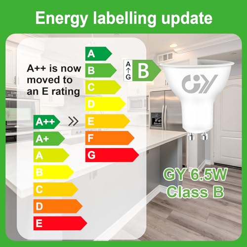 GY GU10 LED Bulb 6.5W (Eq. 100W) 1025LM 4000K Neutral White, Non-Dimmable, 110 Degrees Beam Angle – GU10 LED Bulbs Pack of 10