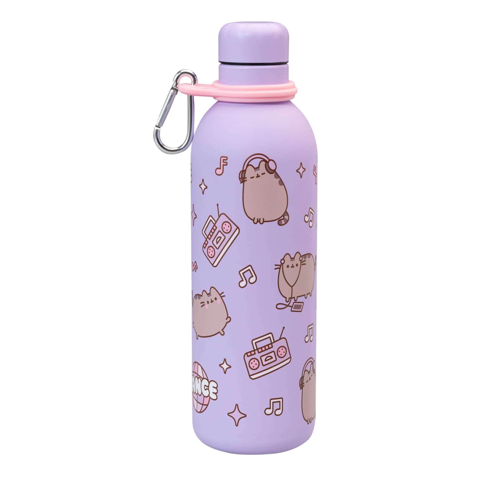 Grupo Erik Metal Water Bottle 500ml / 17oz - Pusheen Cat | Hot and Cold Water Bottle Stainless Steel, Cute Travel Bottles Gym | Pusheen Gifts For Cat Lovers, Gifts Under 20 Pounds