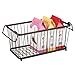 mDesign Household Stackable Metal Wire Storage Organizer Bin Basket with Built-In Handles for Kitchen Cabinets, Pantry, Closets, Bedrooms, Bathrooms - 12.5