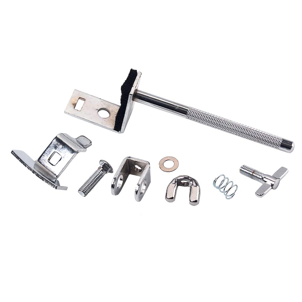 Alnicov Metal Bass Drum Hoop Mounted Cowbell Holder Clamp for Drummer Drum Hardware Adjust a Cowbell Up or Down