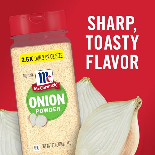 MCCORMICK ONION POWDER, NON GMO, MADE WITH FRESH, WHOLE, ONIONS, FOR BRINGING CONSISTENT ONION FLAVOR TO MEALS & RECIPES, 7.62 OZ