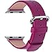 Fullmosa Leather Band Compatible with Apple Watch 41mm 45mm 40mm 44mm 38mm 42mm Women Band Strap with Silver Buckle for iWatch SE/8/7/6/5/4/3/2/1/SE2, 41mm 40mm 38mm Rosy/Silver