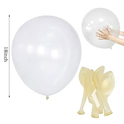 18 Inch Clear Balloons 12 Pack Large Latex Party
