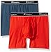 Champion Men's 2-Pack Tech Performance Boxer Brief, Grey/Sun Kissed, Medium
