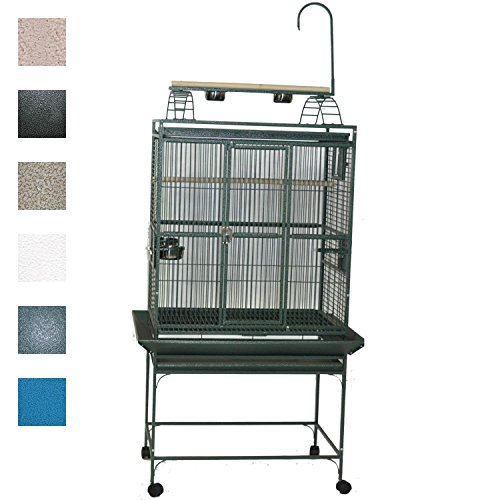 A&E Cage 8003223 Black Play Top Bird Cage with 5/8″ Bar Spacing, 32″ x 23″