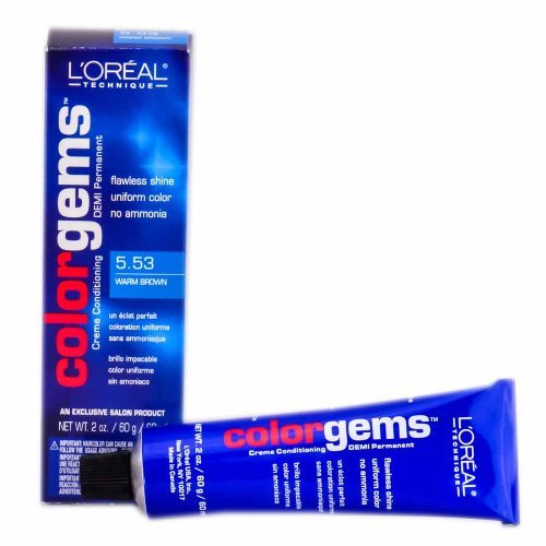 L'Oreal Technique Color Gems Creme Conditioning Demi Permanent - 5.53 Warm Brown by L'Oreal Paris