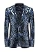 MOGU Mens Slim Fit Blazer Floral Dress Suit Jacket for Prom Party