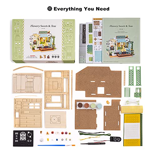 ROBOTIME Dollhouse Miniature DIY Miniature Craft Kits for Adults Model