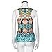 Women T-Shirt， Kaifongfu Summer Printing Vest Casual Tank Tops Sleeveless Shirt Blouse (M, Green)