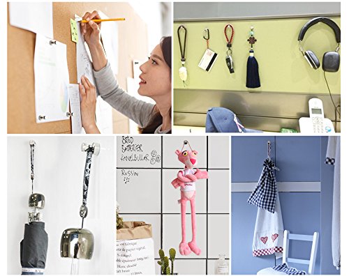 24 Brushed Neodymium Nickel Coated Magnetic Push Pins Hooks for Fridge, Bathroom, Kitchen, Locker,Classroom, Industrial use,Office, Dry Erase Whiteboard Magnets [ 24 Pack ] - Thumbnail 2