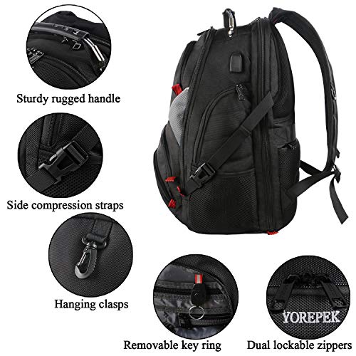 image for YOREPEK 17 Inch Laptop Backpack,Extra Large Travel Backpacks for Men,T