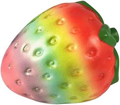 Jumbo RAINBOW Strawberry! BIG! with BONUS Random Squishy from Jenna Lyn!