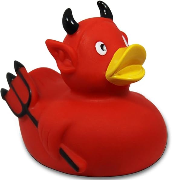 Rubber Duck Devil 8 cm: Amazon.co.uk: Toys & Games