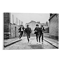 XYDQ Poster sur toile The Beatles en train de courir – Art mural – Impression moderne – Décoration de chambre de famille… - Les Beatles, Paul McCartney, John Lennon, RIngo Starr, George Harrison
