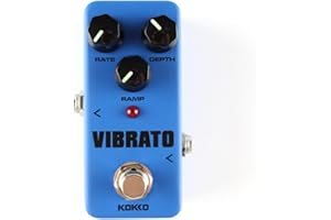 Guitar Mini Effects Pedal Vibrato - Traditional Vibrato Effect Sound Processor Portable Accessory for Guitar and Bass - FVB2