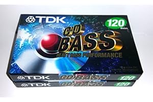 TDK CD Heavy Bass Performance 120 Minutes Audio Cassette Tapes - 2 Pack