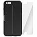 OTTERBOX Strada Series Limited Edition + Alpha Glass Case for iPhone 6 PLUS/6s Plus (ONLY) - Retail Packaging - Onyx (Black/Black Leather)