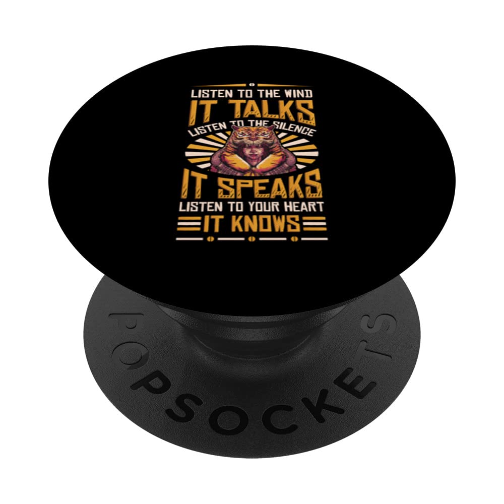 Wind Talks Silence Speaks Heart Knows Native American PopSockets Swappable PopGrip