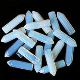 YATOJUZI 20PCS Opal Natural Healing Crystals Stones Sets Polished Tumbled Pocket Gemstones Bulk Hexagonal Points Moonstones Reiki Energy Balancing Chakra Meditation Divination Therapy Desk Decor Gifts