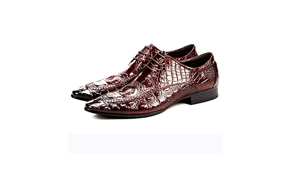 Nieuwe krokodil patroon puntige schoenen mannen Britse riem lederen  zakelijke jeugd Trend lederen uniform jurk retro bruiloft grote maten  schoenen ademende slijtage : Amazon.nl: Kleding, schoenen \u0026 sieraden