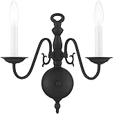 Livex Lighting 5002-04 Williamsburgh 2 Light Black Wall Sconce