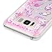 S8 Plus Case, Mavis's Diary Colorful Painting 3D Design Quicksand Cover Soft TPU Bumper Clear Case with Bling Glitter Shiny Diamonds Sparkle Flowing Liquid Stars for Samsung Galaxy S8 Plus, Unicorn