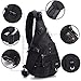 LINSHI TASKS 15 Inch Tactical Sling Backpack Book Bag for Men Women Black