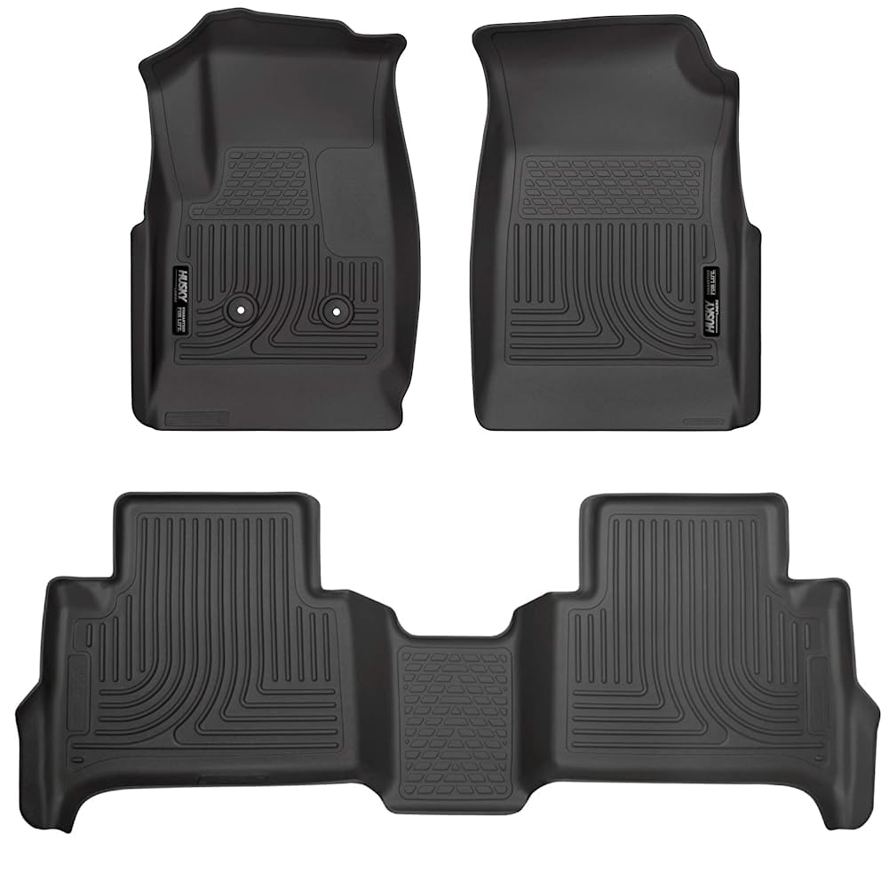 Husky Liners — Weatherbeater Floor Liners | Fits 2015 - 2022 Chevrolet Colorado / GMC Canyon, Crew Cab - Black, 3 pcs. | 18111 & 19111 Image