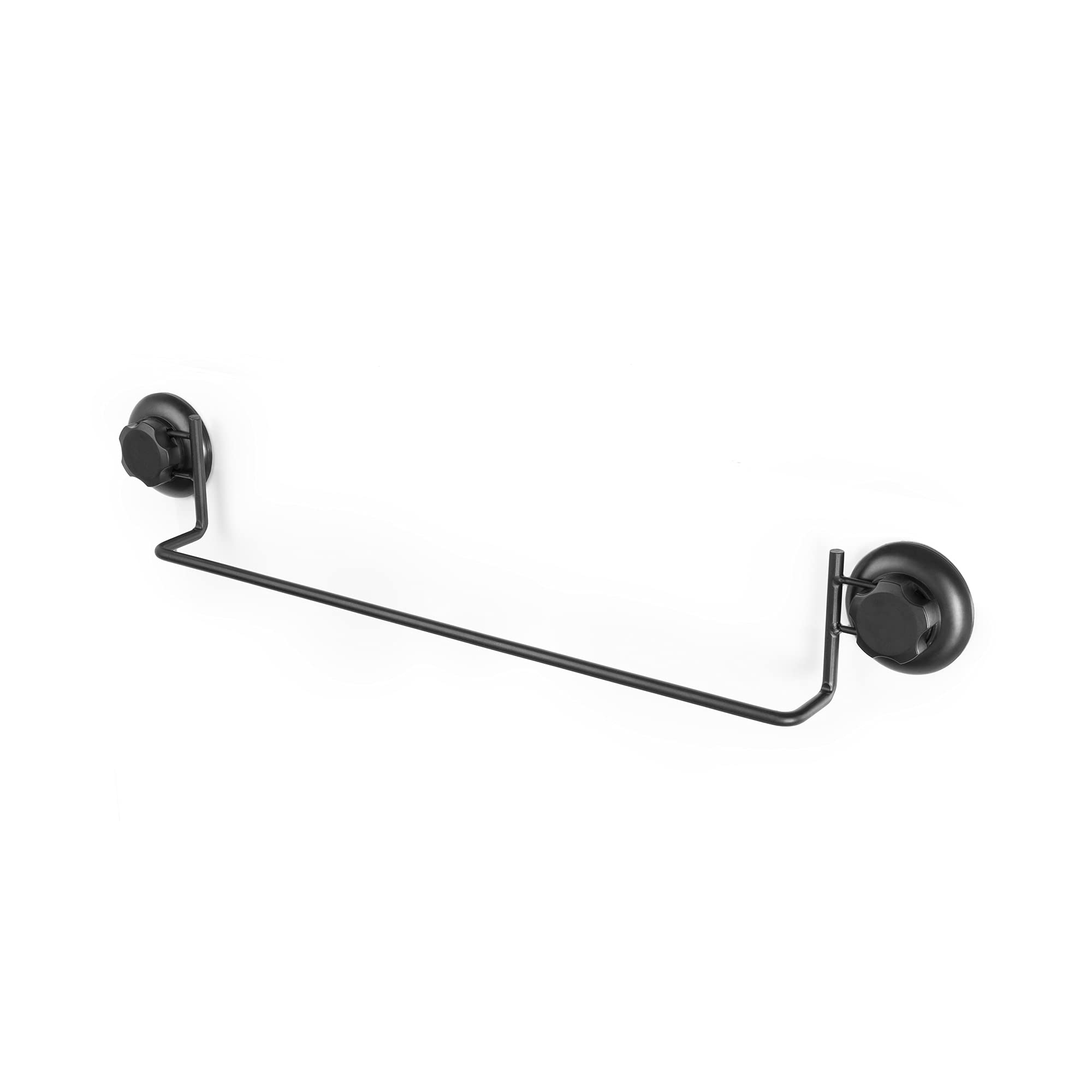 Compactor Bestlock Wall Mounted Towel Rail, Suction Cup Mounting, Supports up to 12kg, 60.6 x 6.5 x H.9 cm, Black, RAN9784