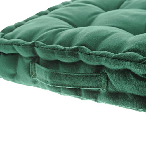 White Dove Chair Pads - Cotton Canvas - Value 4 Pack - Fits 16" Chair - XL Futon - Classic Design, by Unity (Green) - Thumbnail 3