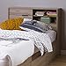 South Shore Fynn Headboard with Storage, Twin, Rustic Oak