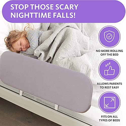 Foldable Crib Rail Guard,Toddler Bed Rails Guard,Universal Baby & Children Bed Rail,Upgrade Reinforced Safety Bed Fence Protector Rail for Cribs, Twin, Double, Full Size Queen & King Bed (47 Inch)