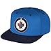 NHL Winnipeg Jets Men's Face-Off Flat Brim Snapback Hat, One Size, Navy