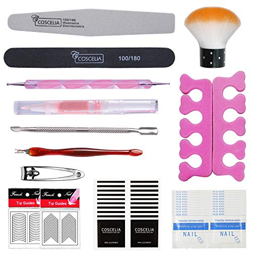 Coscelia Nail Polish Manicure Kit 5 Colors Soak Off Gel Polish with 48W LED UV Nail Lamp Top and Base Coat Decoration Nail Remover Manicure Professional Tool Set Starter Kit