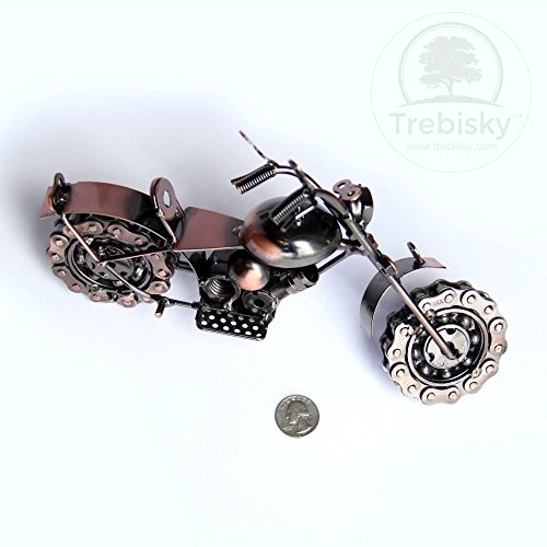 Trebisky-Collectible-Art-Sculpture-Die-Cast-Harley-Davidson-Scrap-Metal-Motorcycle-Copper-Chopper