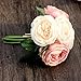 Iuhan Fashion Artificial Rose Silk Flowers 5 Flower Head Leaf Garden Decor DIY