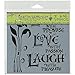 Crafters Workshop 6x6 Stencil Live Love Laugh, 7 x 6.25 x 0.05, Black/White