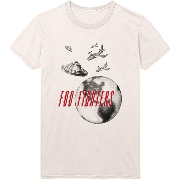 Foo Fighters Tシャツ レア Amazon.com: Foo Fighters 'UFO Planes' (Natural) T-Shirt (x