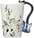Moyishi Lovely Cute 10.58oz Holds Tea Coffee Milk Ceramic Mug Cup Birthday Christmas Gifts Best Gift (Guitar)